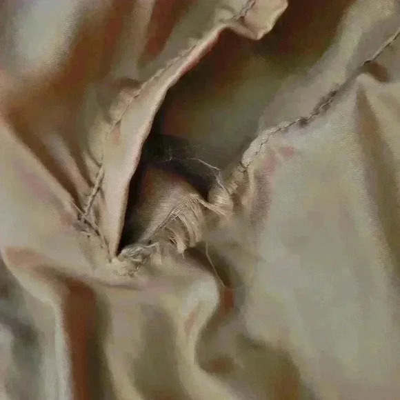 Vintage Leather & Knit Bomber Jacket 80s/90s Mixed Media Zip-Up Brown Retro M - Picture 2 of 13